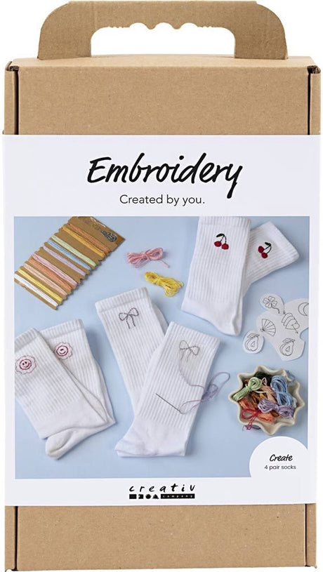 Creativ virksomhed https: www.cchobby.nl hobbyset-embroidery-socks-white-1-box