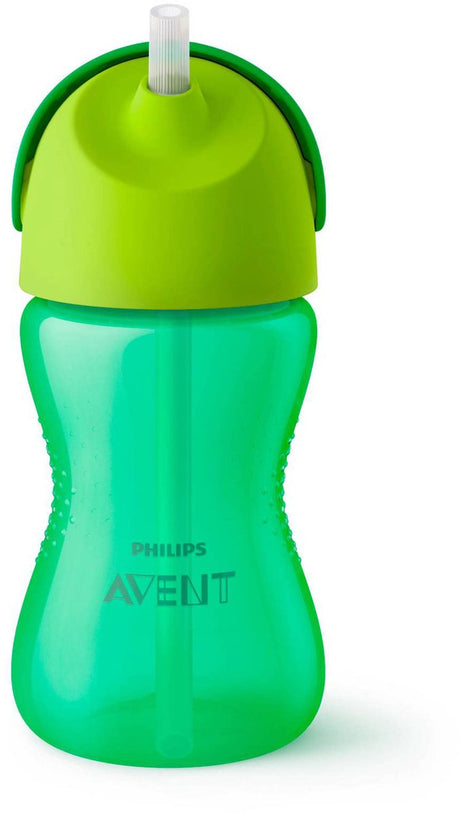 Philips avent drikkekop med sugerør - 12+ måneder - 300 ml - grøn - scf798 01