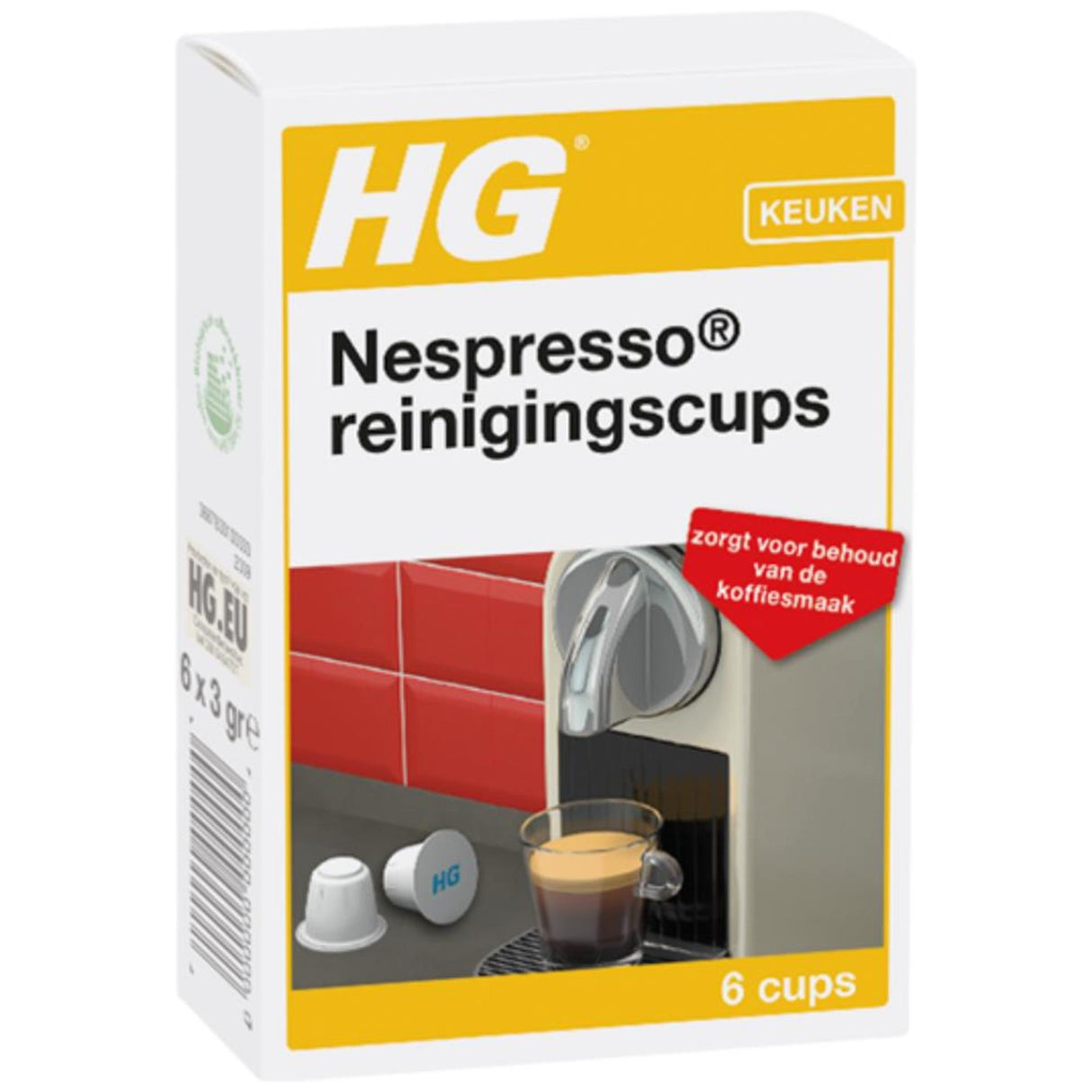 HG Nespresso® rensekopper 6 stykker i en æske, biologisk nedbrydelige.