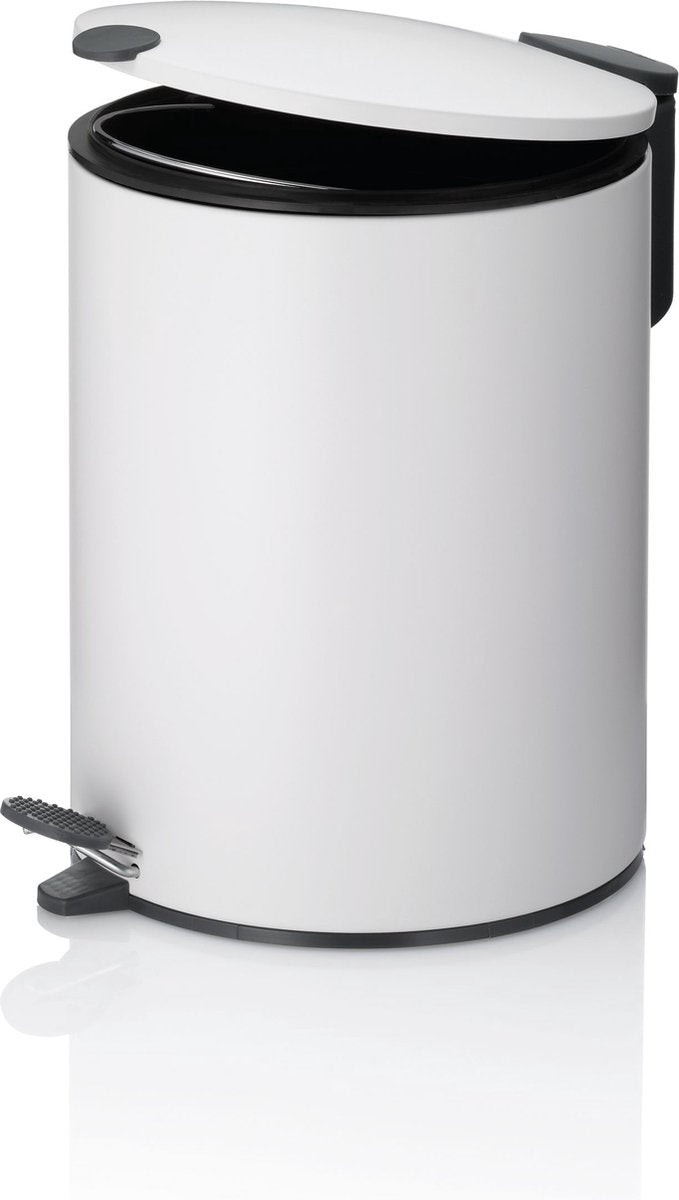 Kela pedalaffaldsspand, 5 l, hvid - | mat