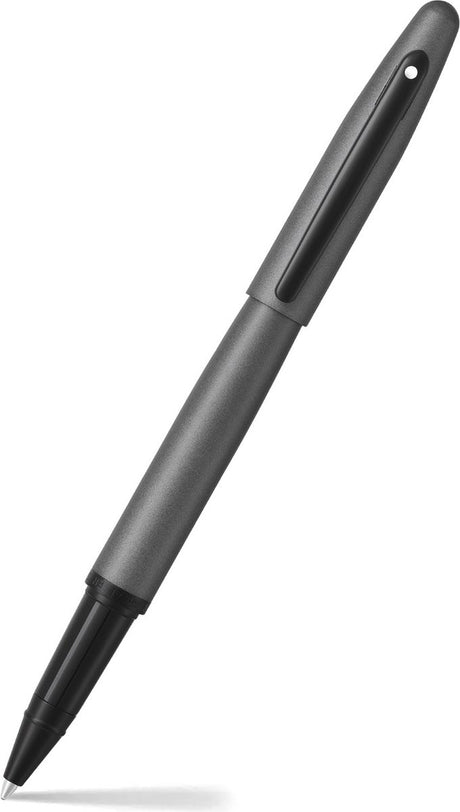 Sheaffer rollerball - vfm - matgrå med sort - nib m - skrivefarve sort - sf-e1942451