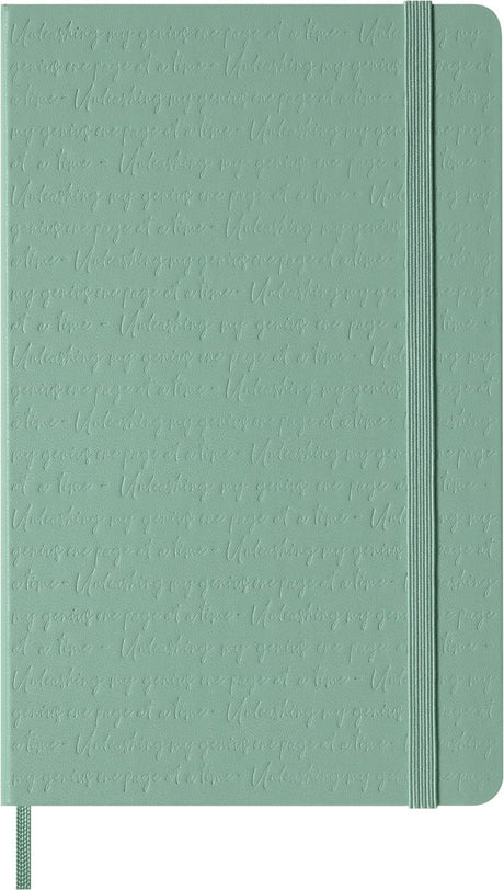 Moleskine notesbog stor - hardcover - blank - salviegrøn