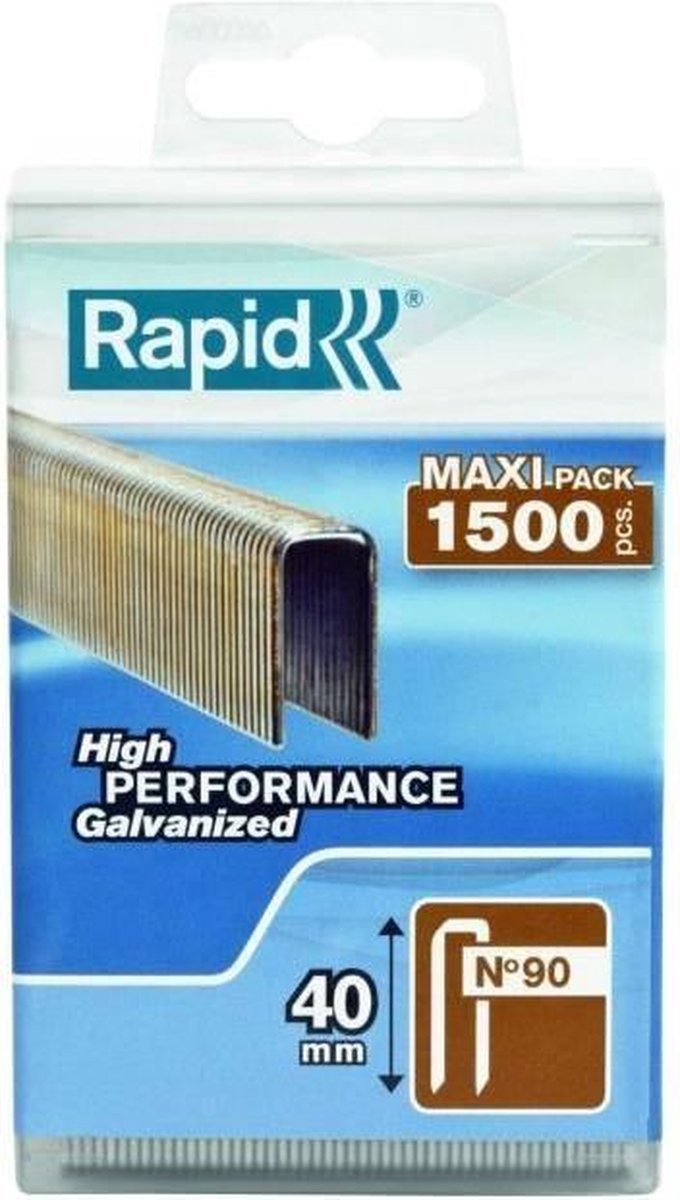 Rapid 5000127 hæfteklammer med smal ryg - type 90 - 40 mm (1500 stk)