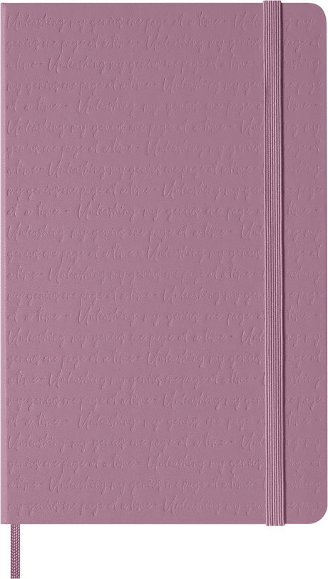 Moleskine notesbog stor - hardcover - styret - majestætisk pink