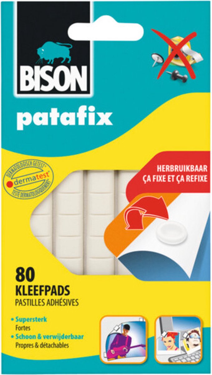 Bison patafix - 12 x 80 stk - værdipakke