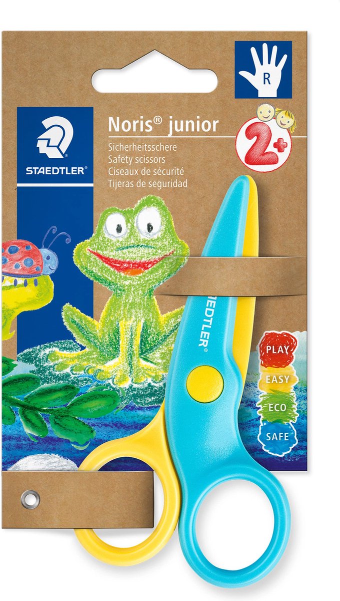Staedtler børnesaks - sikker plastsaks - 10 cm - letvægts - højrehåndet