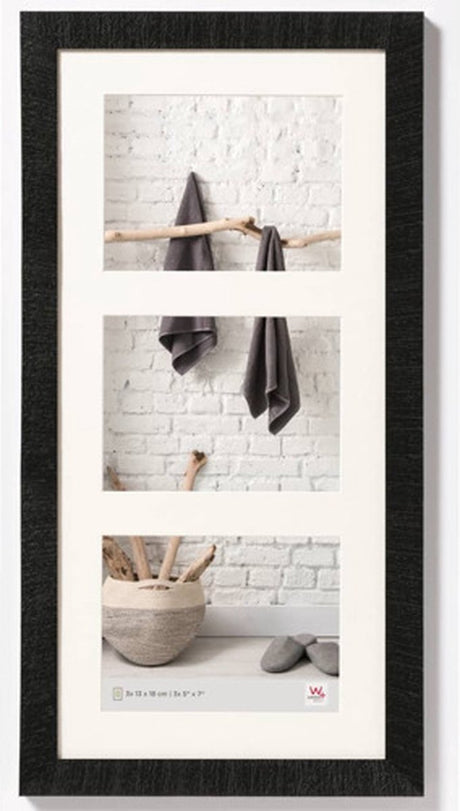 Walther home - træramme - fotostørrelse 3x13x18 cm - sort