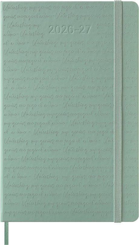 Moleskine 18 måneders dagbog - 2026 27 - ugentlig - stor - hårdt omslag - salviegrøn