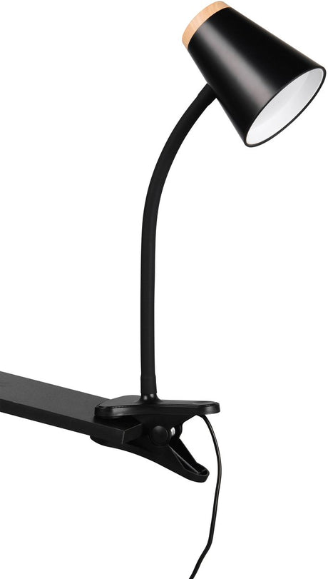 Rl live your light reality pongo - klemme lys - sort - inkl. 1x SMD 4,5 W - fleksibel - højspændings LED printkort - ikke dæmpbar - klemlampe