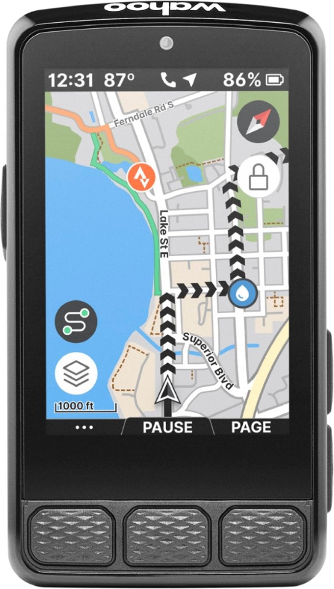 Wahoo elemnt roam 3 cykelcomputer gennemsigtig