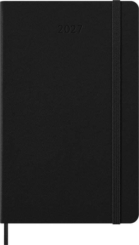 Moleskine 12 måneders dagbog - 2027 - professionel ugentlig - lodret stor - hårdt omslag - sort