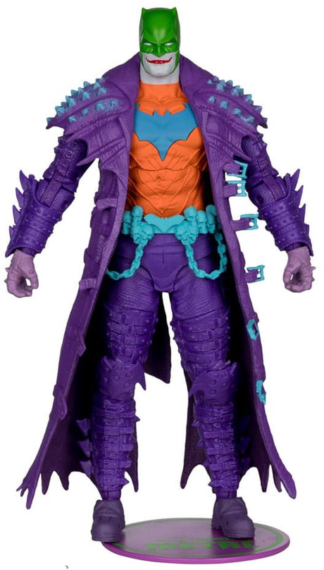 Mcfarlane toys dc multiverse actionfigur batman (mørke nætter: death metal) jokeriseret (guld label) 18 cm actionfigur