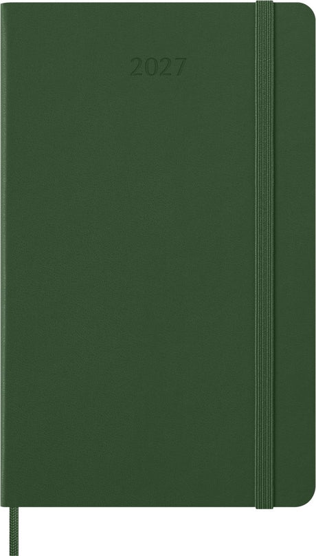 Moleskine 12 måneders dagbog - 2027 - dagligt - stor - hårdt omslag - myrtegrøn