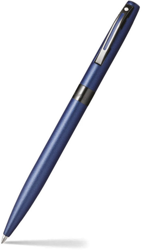 Sheaffer kuglepen reminder e9018 - mat blå lak sort pvd belægning - sf-e2901851