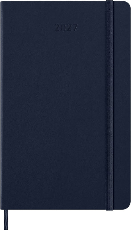 Moleskine 12 måneders dagbog - 2027 - ugentlig - stor - hårdt omslag - safirblå