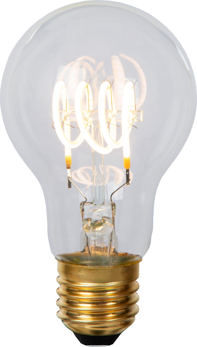 Lucide a60 - glødelampe - ø 6 cm - LED dæmpbar - E27 - 1x4,9W 2700K - gennemsigtig
