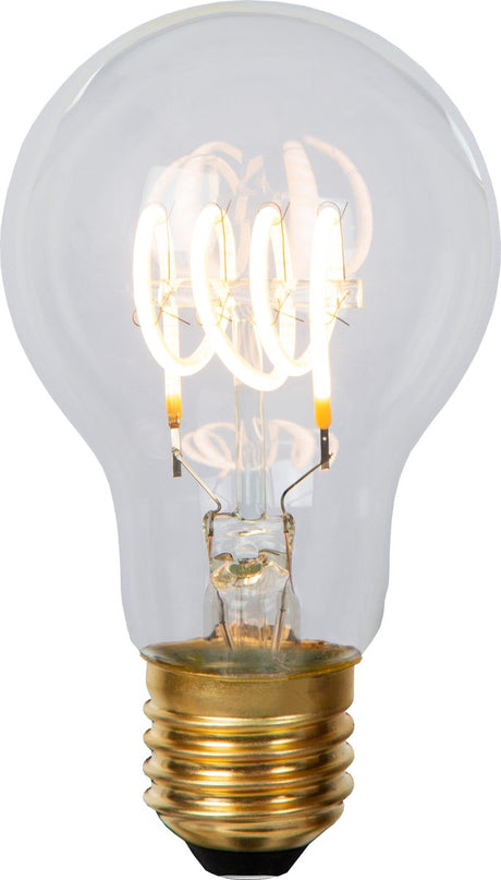 Lucide a60 - glødelampe - ø 6 cm - LED dæmpbar - E27 - 1x4,9W 2700K - gennemsigtig