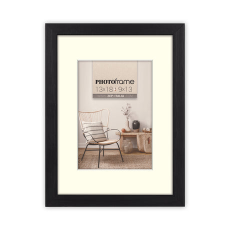 Zep fotoramme v4568b malmo sort 10x15 15x20 cm