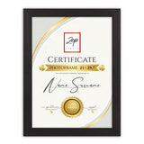 Zep v4729b certifikat sort 29,7x42 cm