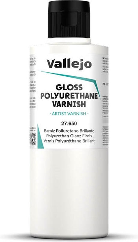 Vallejo hobbyverf - 27650 glanzend polyurethan vernis - verf flesje - 200 ml