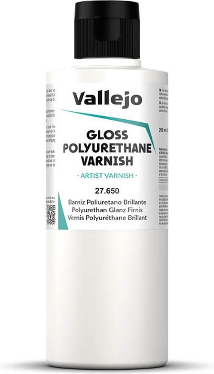 Vallejo hobbyverf - 27650 glanzend polyurethan vernis - verf flesje - 200 ml