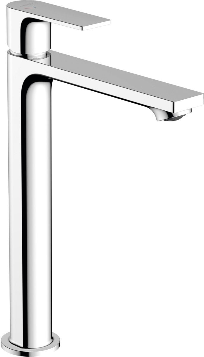 Hansgrohe rebris e - håndvask blandingsbatteri - etgrebs betjening - cool start energibesparelse - ecosmart+ vandbesparelse - med pop-up spild - 240 mm størrelse - krom