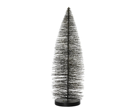 Decoris statue juletræ sort med guld 20cm
