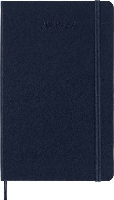 Moleskine 18 måneders dagbog - 2026 27 - ugentlig - stor - hårdt omslag - safirblå