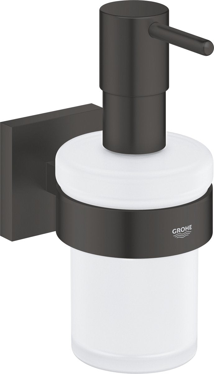 Grohe quickfix start cube sæbedispenser med holder - 160 ml - mat sort