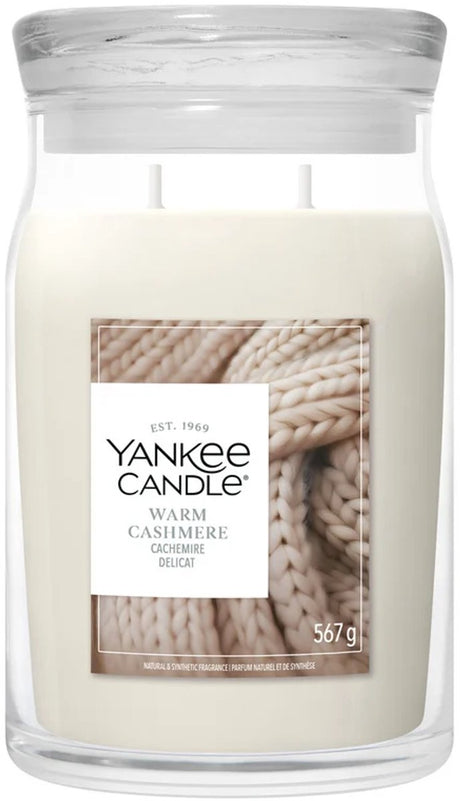 Yankee lys - varm kashmir stor krukke duftlys - 90 brændende timer - to væge