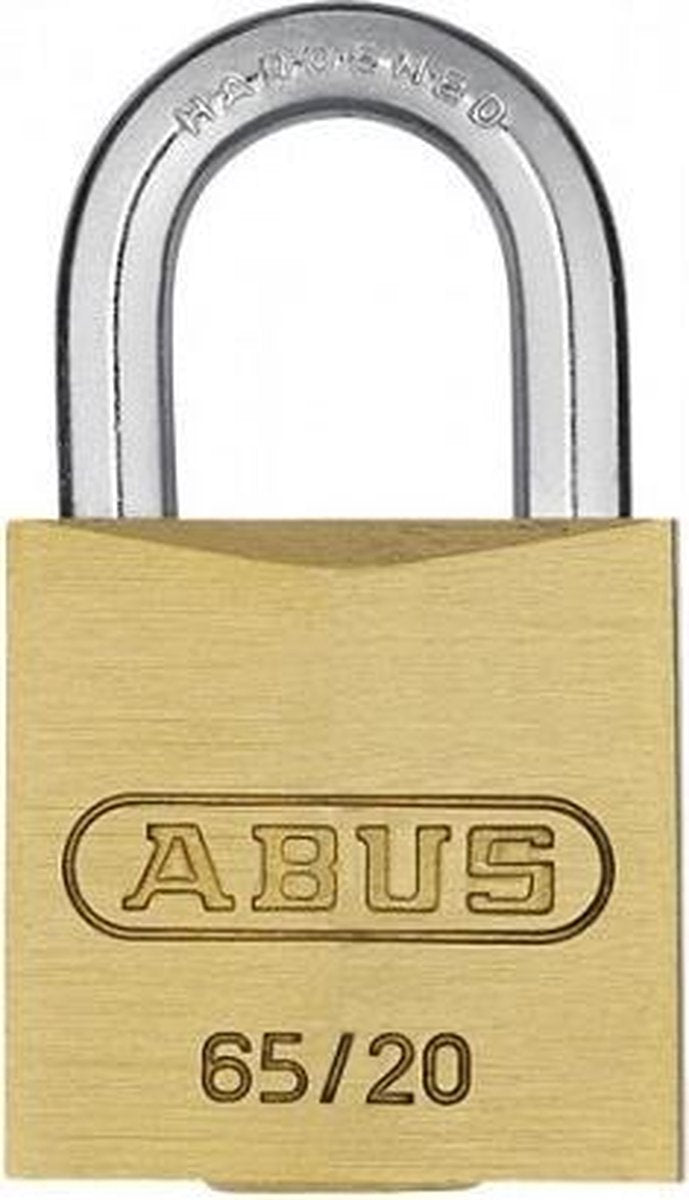 Abus hængelås 65 20 mm guld - 3 cm