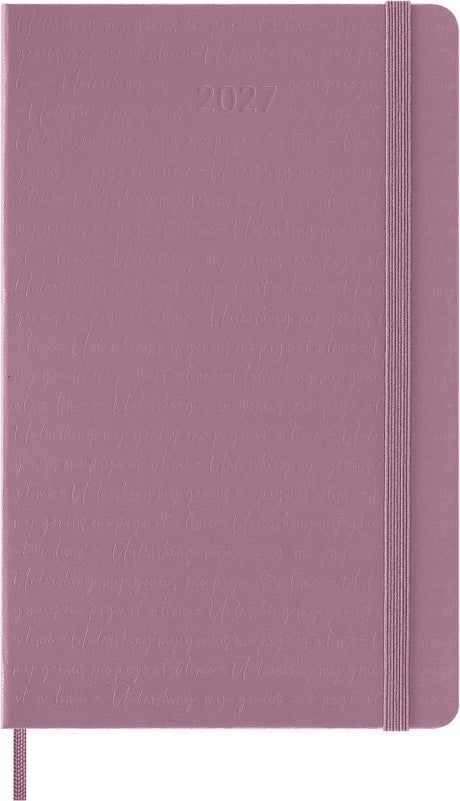 Moleskine 12 måneders dagbog - 2027 - dagligt - stort - hårdt omslag - majestætisk pink