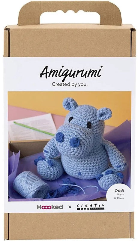 Kreativ virksomhed https: www.cchobby.nl hobbyset-amigurumi-flodhest-blue-lightblue-1-box