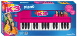 K3 legetøjsinstrument - klaver med trommepude - med fragmenter af 5 sange - inklusive batterier