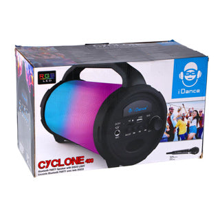 Idance cyclone400bk karaoke sæt - Bluetooth festhøjttaler med disco LED belysning - inklusive mikrofon
