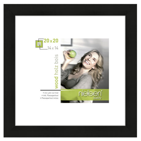 Nielsen design nielsen fotoramme 8988051 apollon sort 20x20 14x14 cm