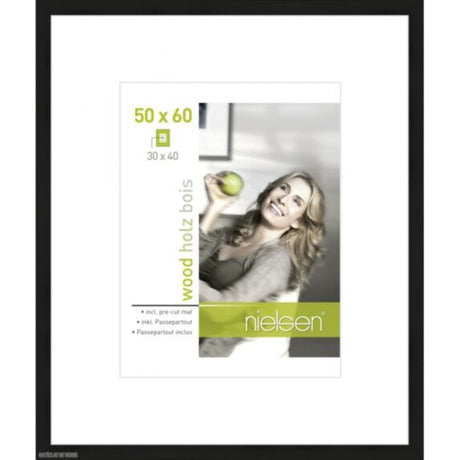 Nielsen design nielsen fotoramme 8988026 apollon sort 50x60 30x40 cm