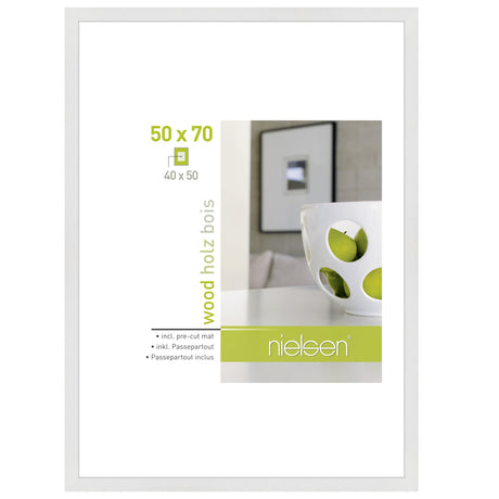 Nielsen design nielsen fotoramme 8988032 apollon hvid 50x70 40x50 cm