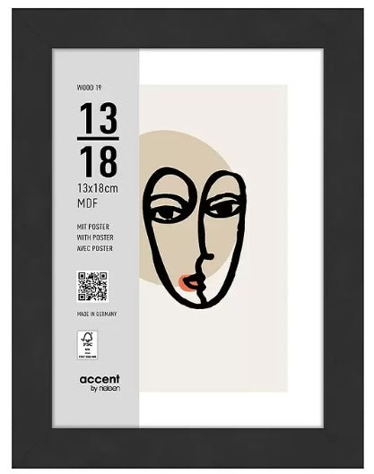 Nielsen design nielsen fotoramme 3232201 træ 19 sort 13x18 cm