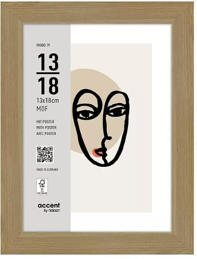 Nielsen design nielsen fotoramme 3232204 træ 19 natur 13x18 cm