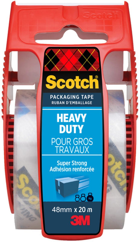 3m emballagetape på hånddispenser scotch 50mmx20m gennemsigtig