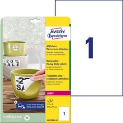 Avery speciale etiketten l4775rev20 wit 20 stuks