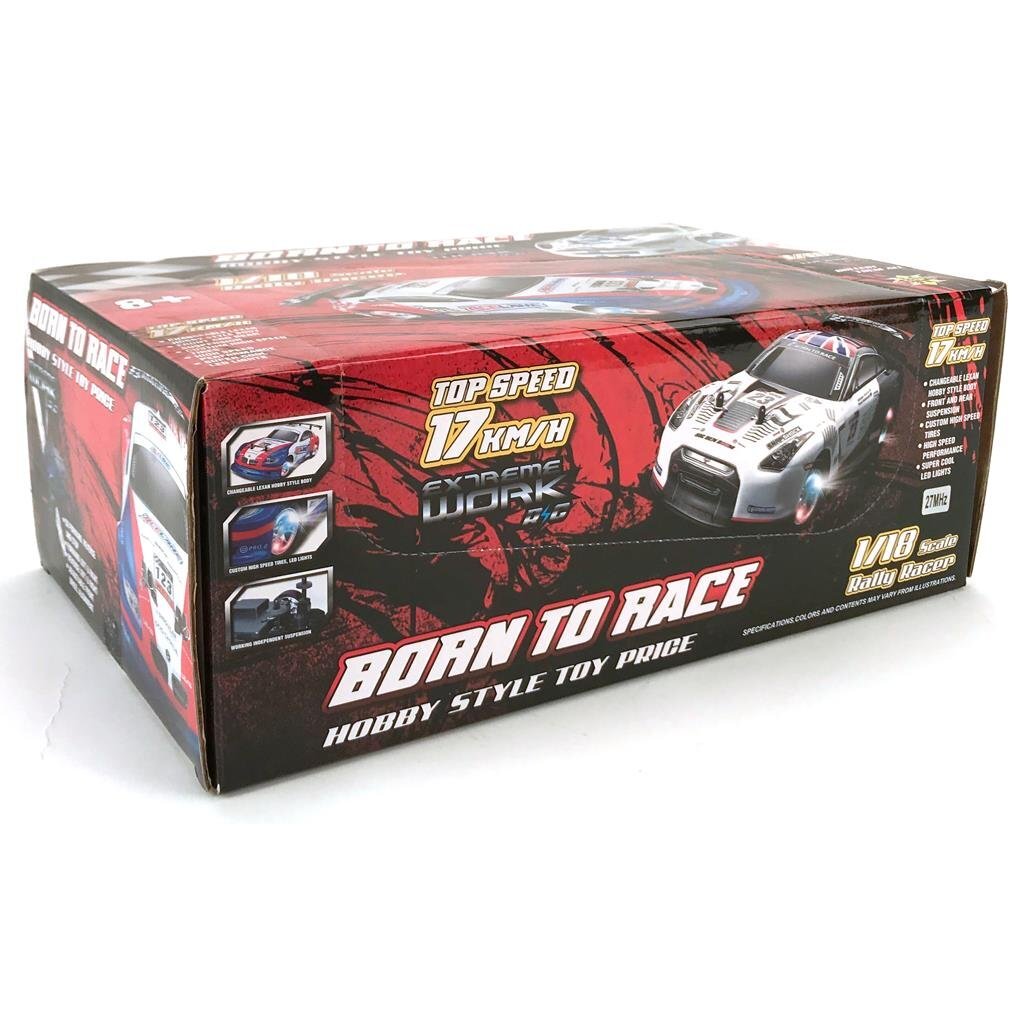Basic Born to Race Work RC racerbil med lys 1:18