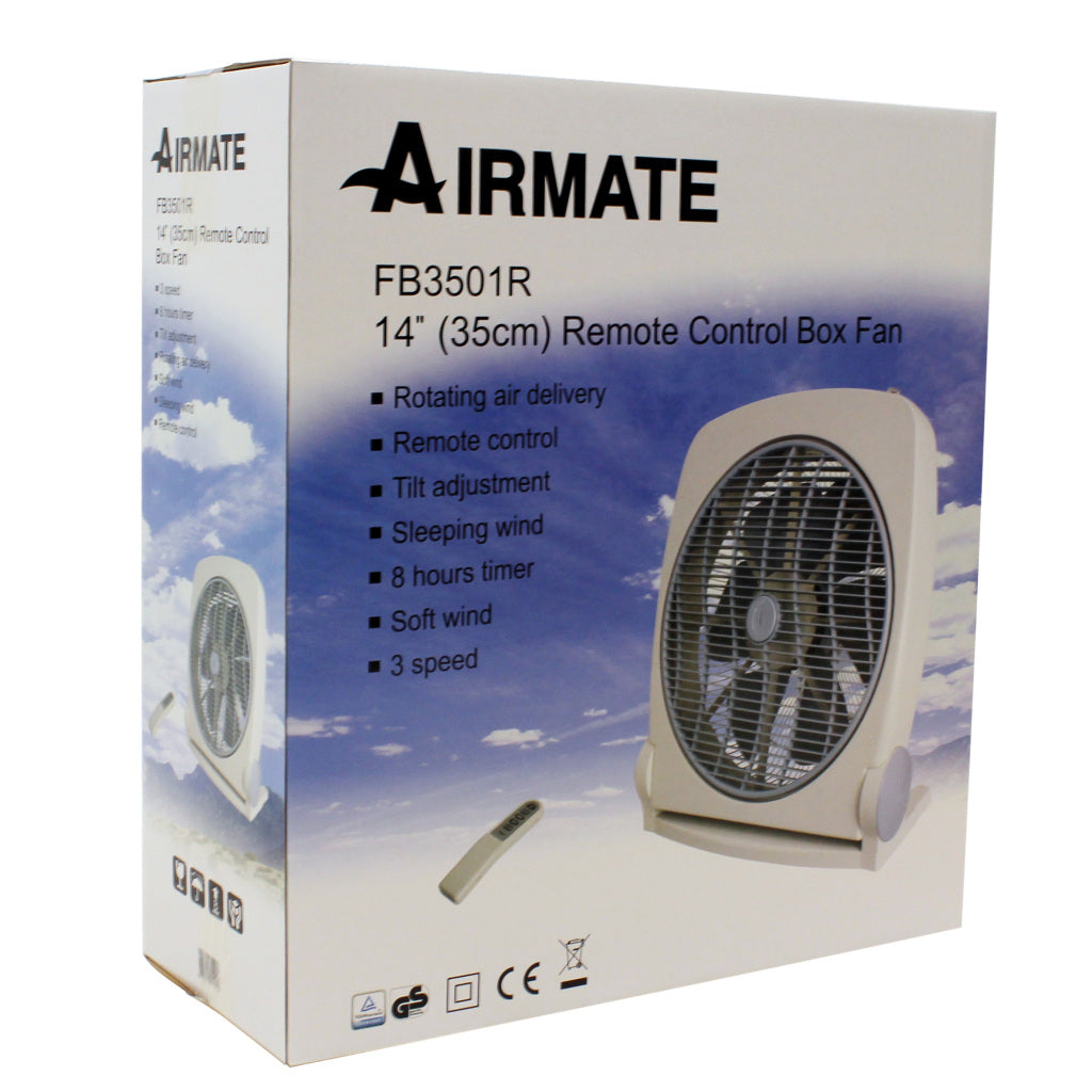 Airmate box ventilator + fjernbetjening 8 timers timer
