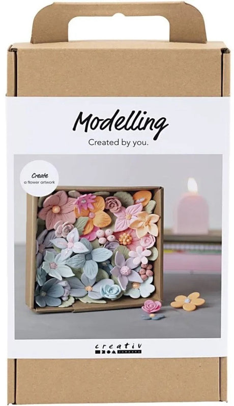 Creativ firma hobbysæt modellering, blomster, pastelfarver, 1 æske