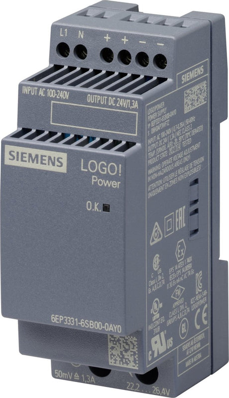 Siemens 6ep3331-6sb00-0ay0 PLC strømforsyning 24 V