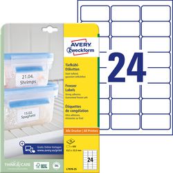 Avery zweckform avery fryseetiketter ft 63,5 x 33,9 mm (b x h), hvid, æske med 600 etiketter