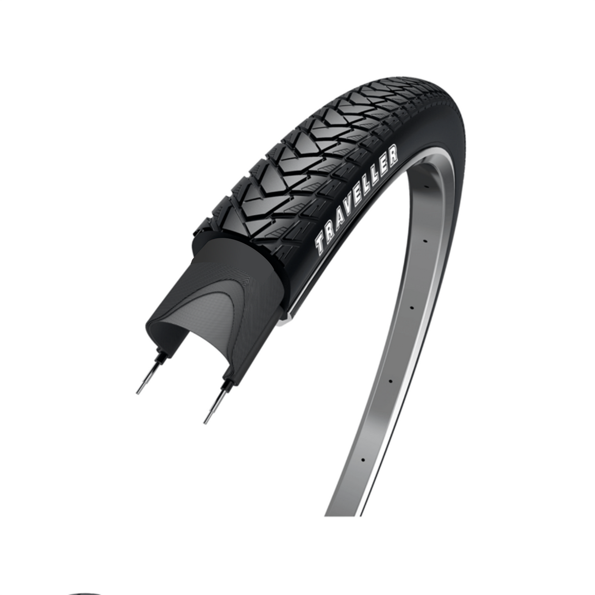 Wolff Traveler, sort med refleksion, 28x1,60, ETRO 42-622 1,2 mm anti-leaky lag