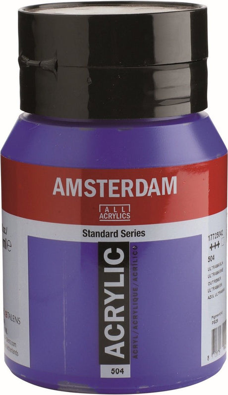 Amsterdam standard series acrylverf pot 500 ml ultramarijn 504
