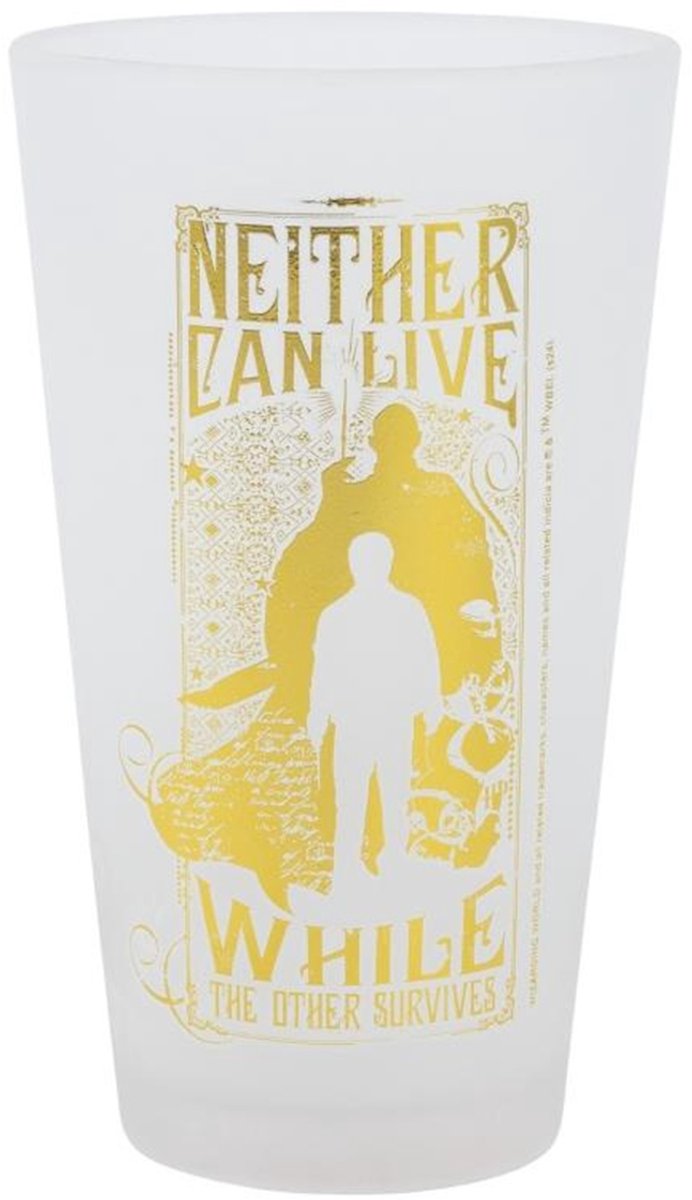 Warner Bros. underholdning harry potter, sæt med 2 glas 490ml kollektion golden magic elegant mat design, gennemsigtig